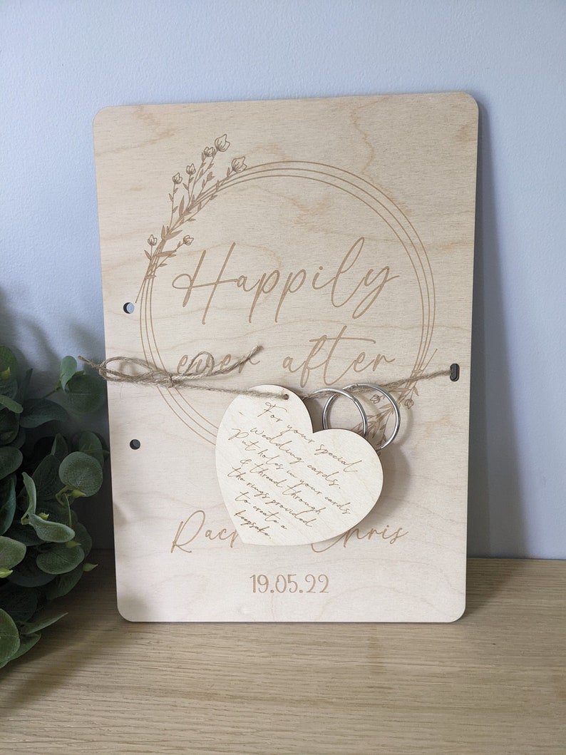 Engraved Personalised Wedding Card Keepsake/keeper Wedding Etsy