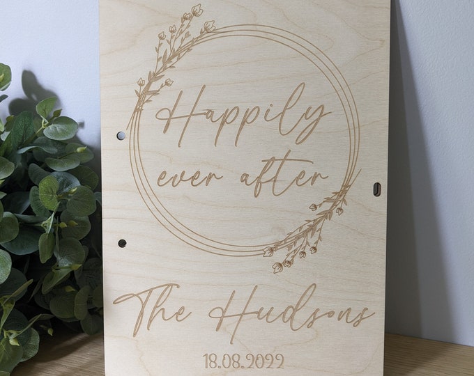 Engraved Personalised Wedding Card Keepsake/Keeper | Wedding Card Book/Binder | Wedding Card Scrapbook | Wedding Keepsake | Wedding Gift |