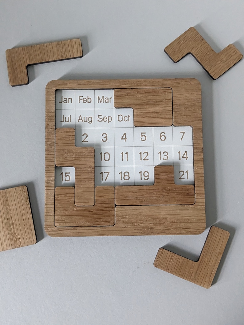 Daily calendar puzzle infinite puzzle gift for puzzle etsy uk