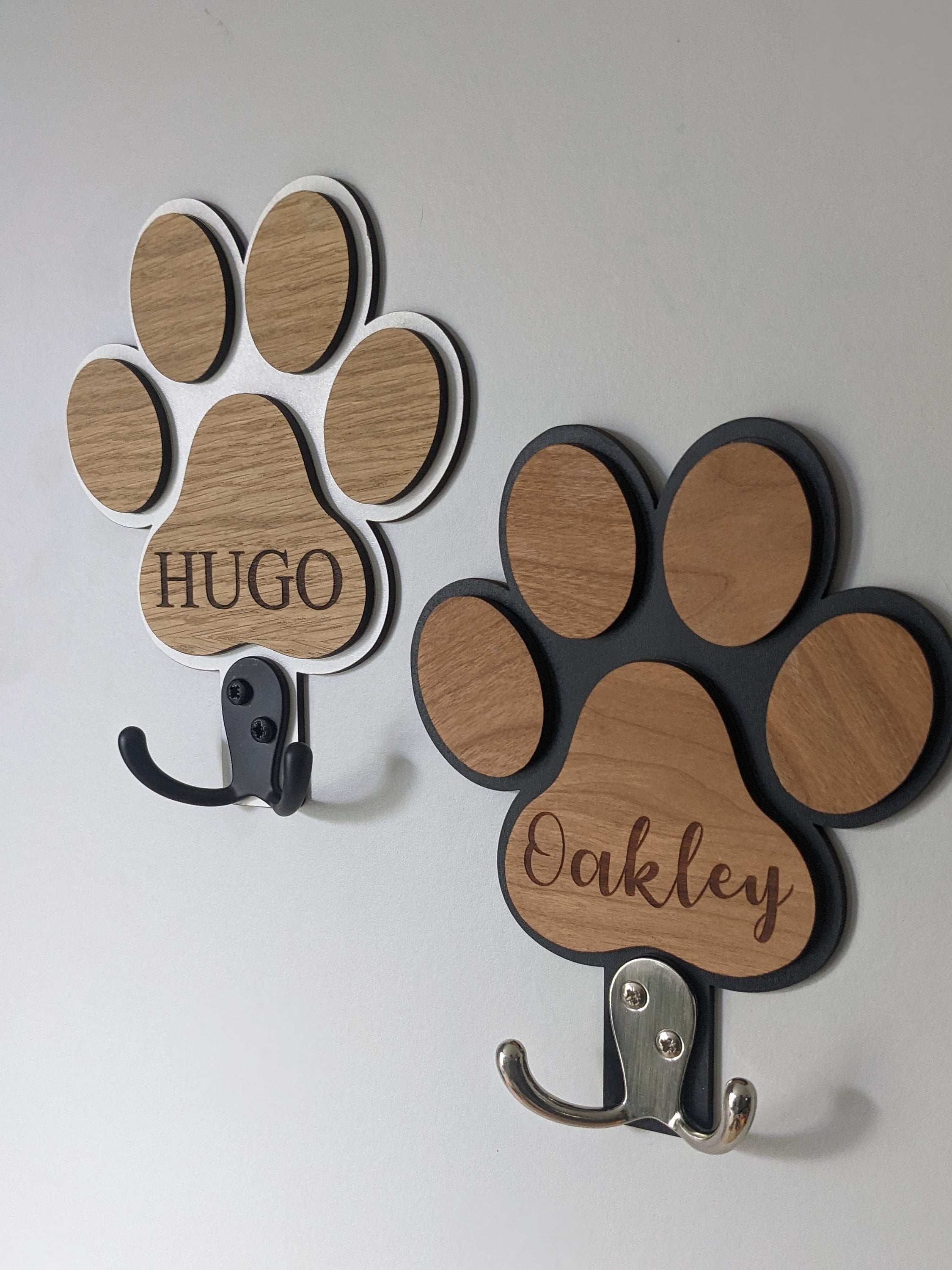 Personalised Dog Lead Hook Dog Lead Holder Dog Paw Print Etsy UK