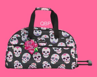 betsey johnson quilted heart carry on weekender travel duffel bag Betsey Johnson Luv Betsy Quilted Heart Fabric Weekender Bag NWT