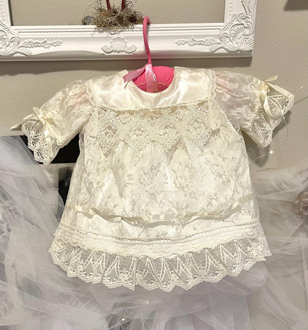 Vintage Gunne Sax Jessica Mcclintock Ivory Lace Party Dress Girl’s Size ...