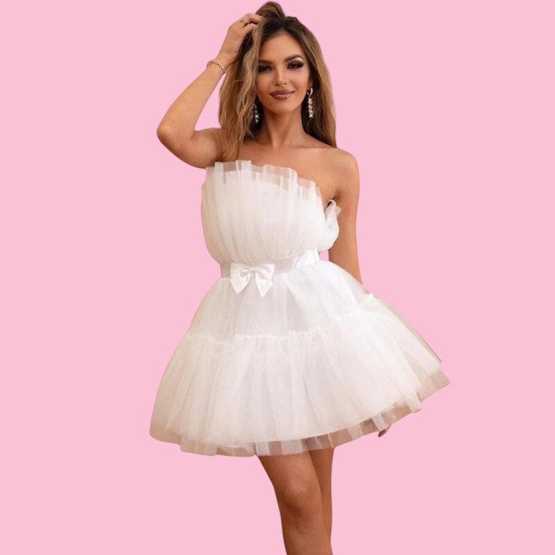 White Tulle Dress Etsy — free download