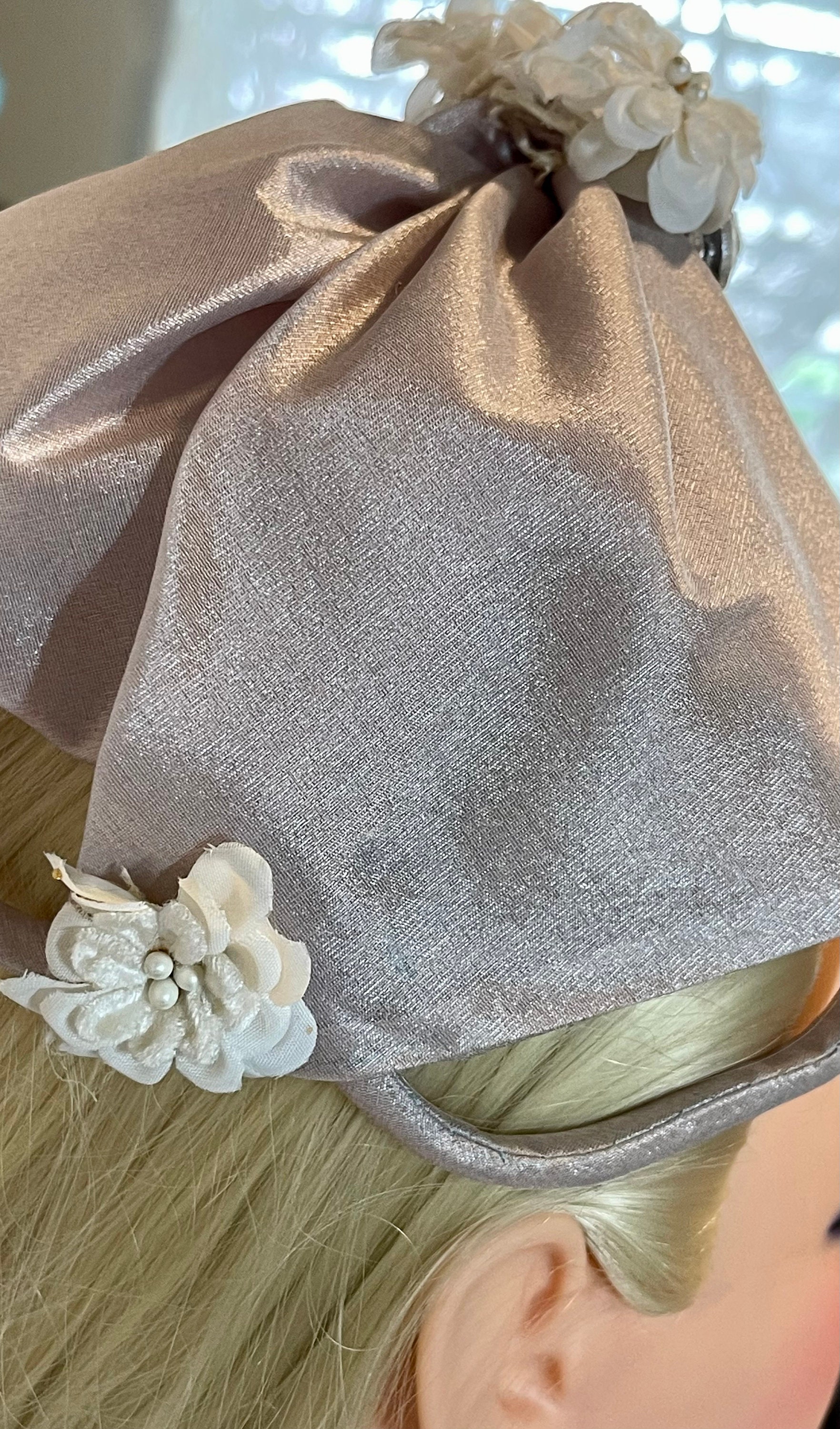 Vintage Bow Hat Large Rhinestone Flowers Head Piece - Etsy