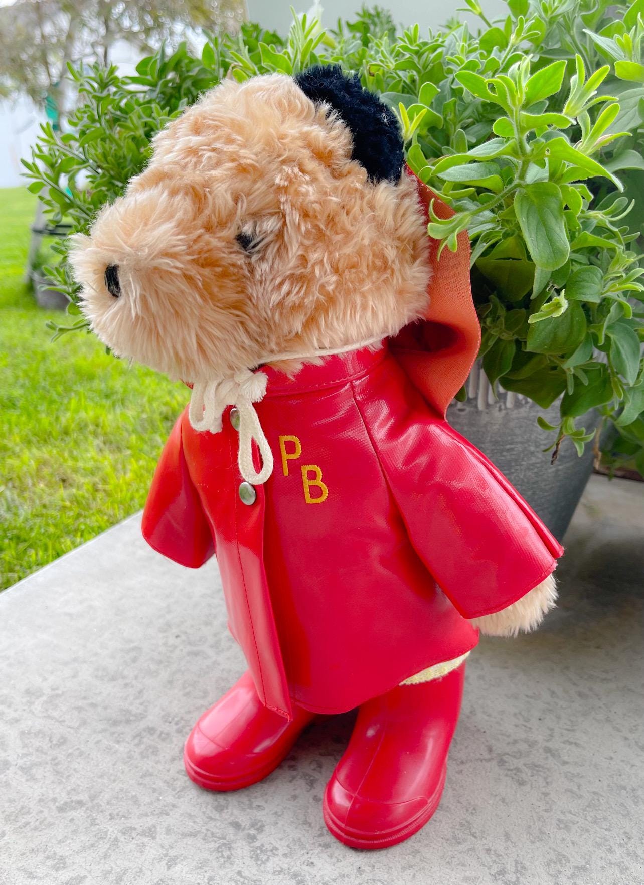 Vintage 1975 Paddington Bear by Eden Toys Raincoat, Galoshes