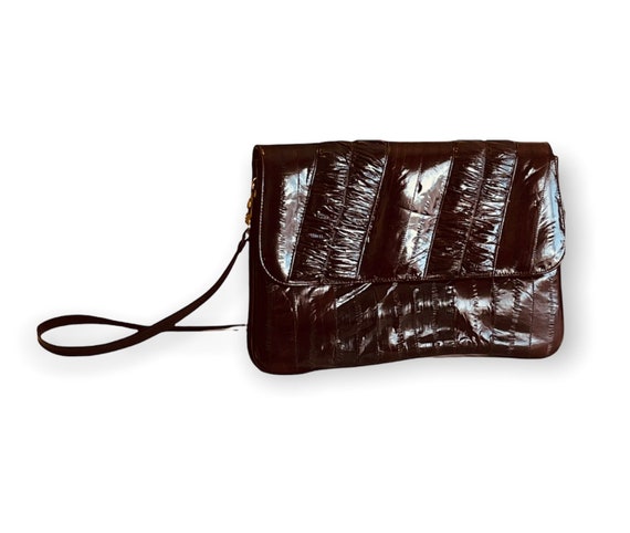 Genuine EEL Leather Vintage Purse Etsy