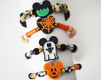 Halloween Mouse Bracelet | Frankenstein Bracelet | Ghost Bracelet | Halloween Spider Bracelet | Halloween Bracelet