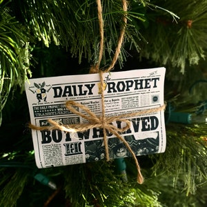 Daily Prophet Ornament | Wizard Newspaper | Wizard Ornament | Christmas Ornament