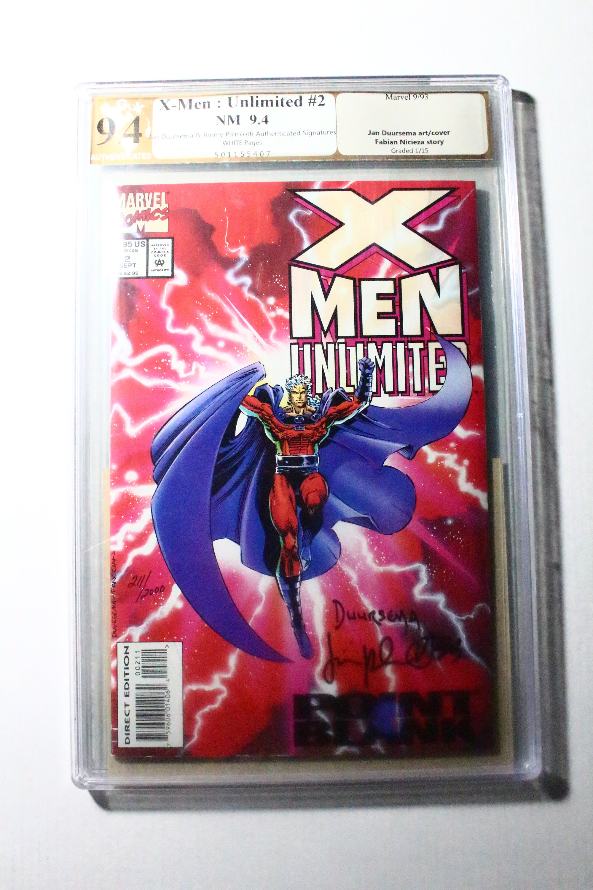 Xmen Unlimited 2 Point Blank Marvel Comic Signed Duursema & Palmiotti