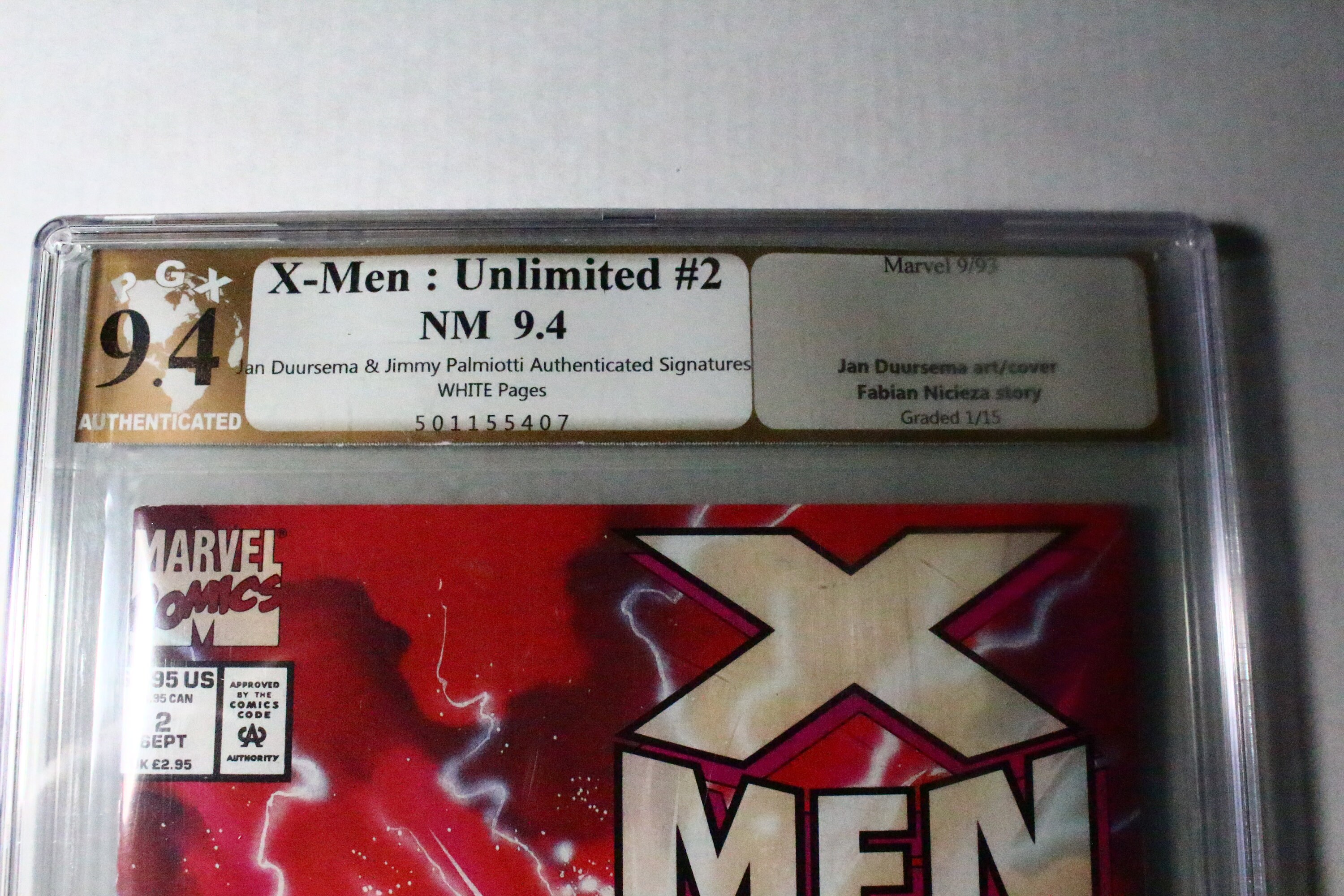 Xmen Unlimited 2 Point Blank Marvel Comic Signed Duursema & Palmiotti