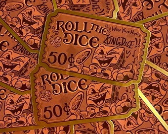 king dice’s show ticket sticker