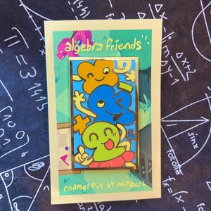 algebralien friends enamel pin