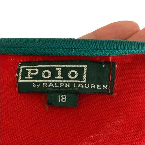 Vintage 1980's Polo Ralph Lauren Youth Knit Shirt… - image 5