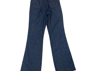 Vintage 1960's Wrangler Women's Size 28 Flared Denim Jeans Talon Zipper USA Made