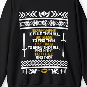 Geek Sweatshirt, Ugly Christmas Sweater, 12 Days of Christmas