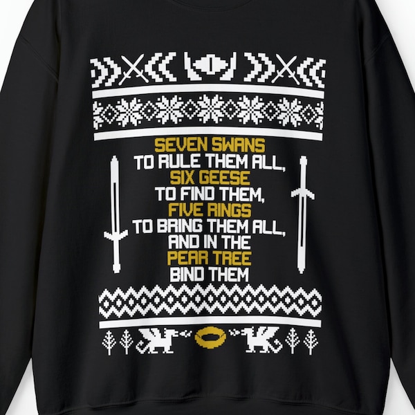 Geek Sweatshirt, Ugly Christmas Sweater, 12 Days of Christmas