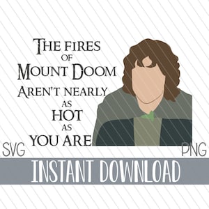 LOTR Mount Doom SVG PNG, meerlaags digitaal snijbestand voor Cricut, ontwerpruimte, silhouet cameo, sublimatie