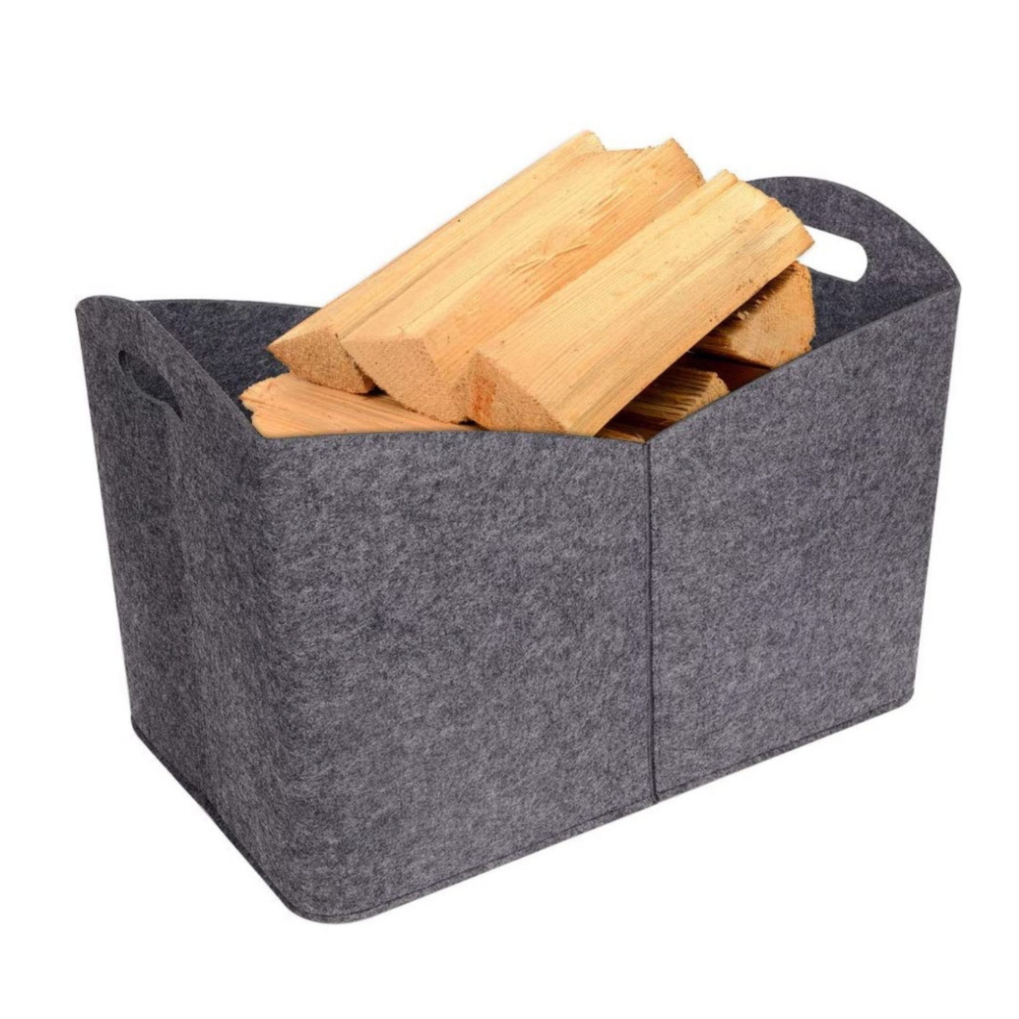INLAR Firewood Storage Basket, Foldable Felt Fireplace Firewood Basket, Log  Bag,Fireside Wood Carrier Holder Bag,Newspaper Magazine Storage Rack
