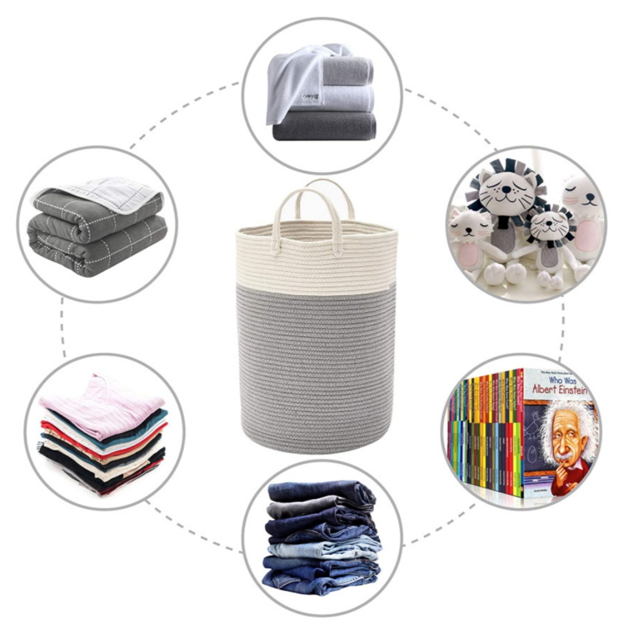 Laundry Basket Xxlarge Cotton Rope Woven Blanket Basket Baby Laundry