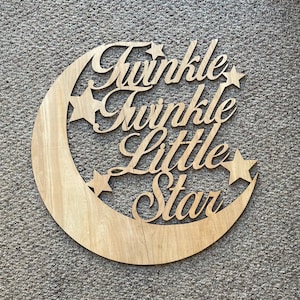 Twinkle Twinkle Little Star Wood Sign, Gender Reveal, Baby Shower, Nursery Decor