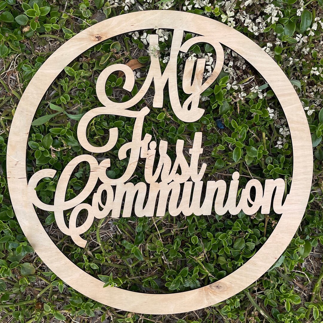 First Communion Mi Primera Comunion Mi Bautizo Wood Signs Backdrop