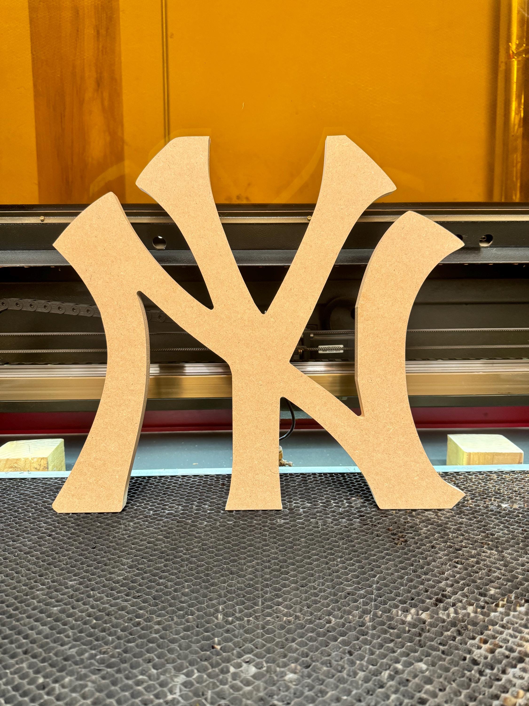 New York Yankees Wood Sign, NY Yankees Sign Wall Hanging, NY Wood ...