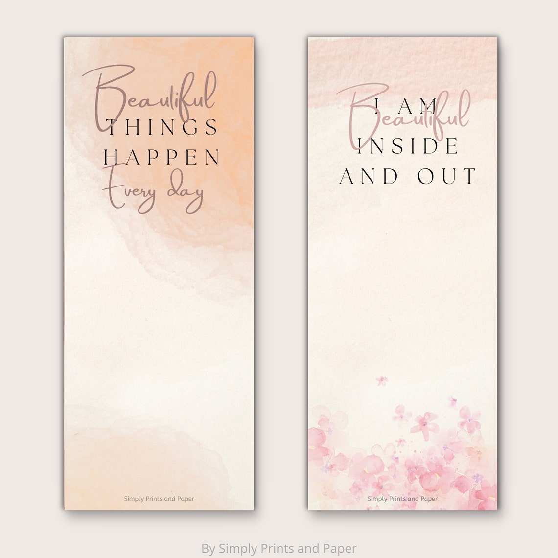 Printable Bookmark Set of 10, Mindfulness Printable Bookmarks Templates