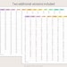 2025 Colorful Pastel Wall Calendar | Printable Yearly Planner | Large ...