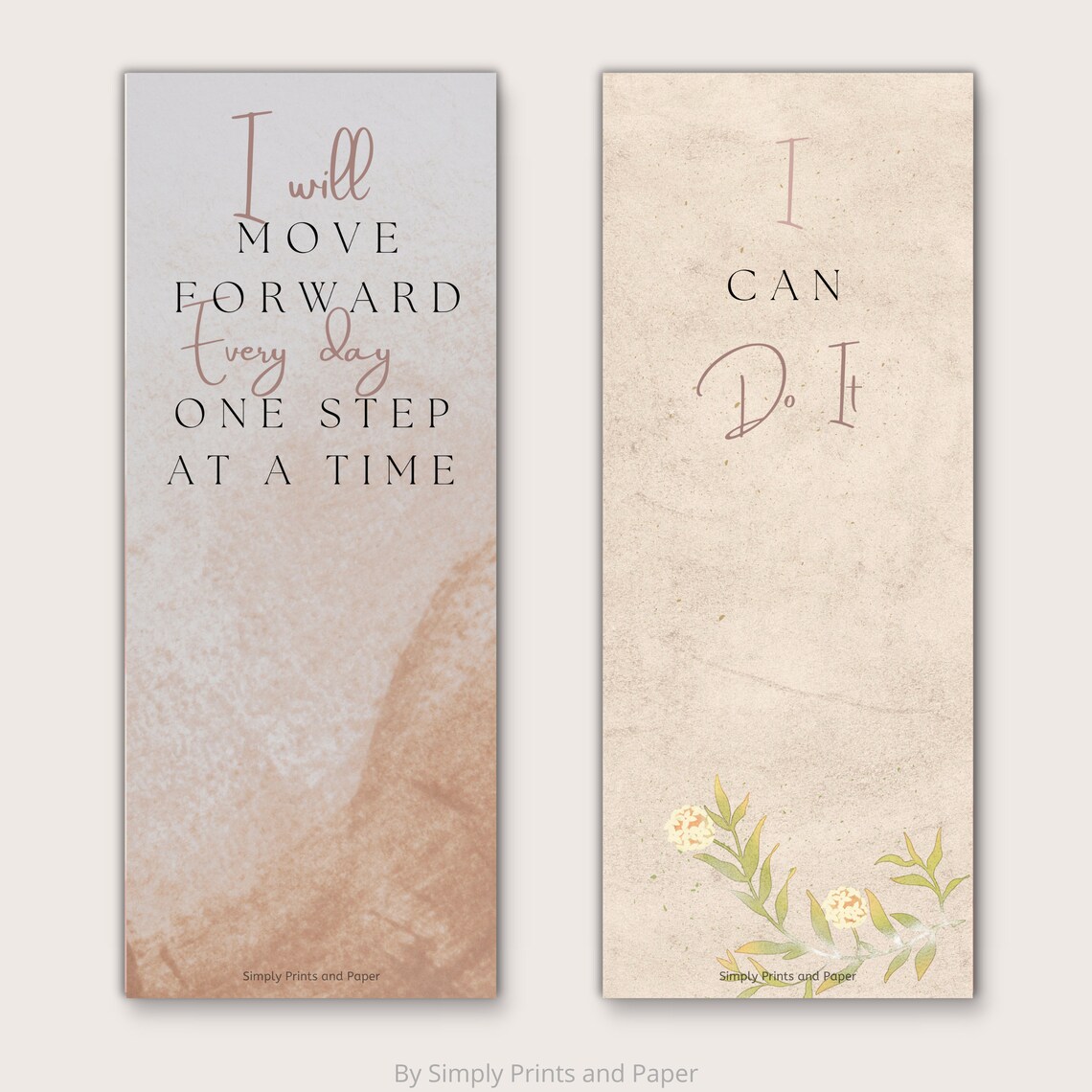 Printable Bookmark Set of 10, Mindfulness Printable Bookmarks Templates