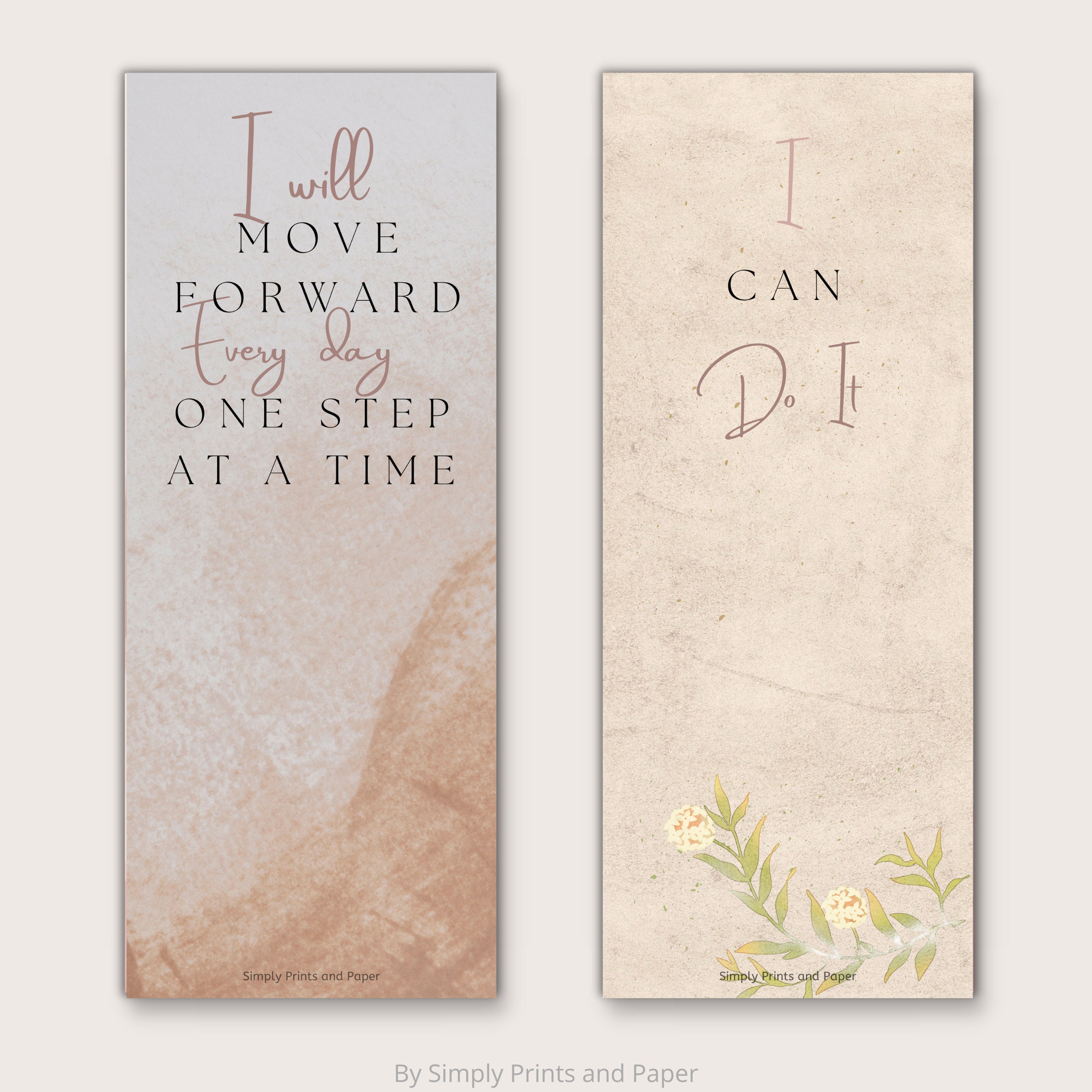 Printable Bookmark Set of 10, Mindfulness Printable Bookmarks Templates ...