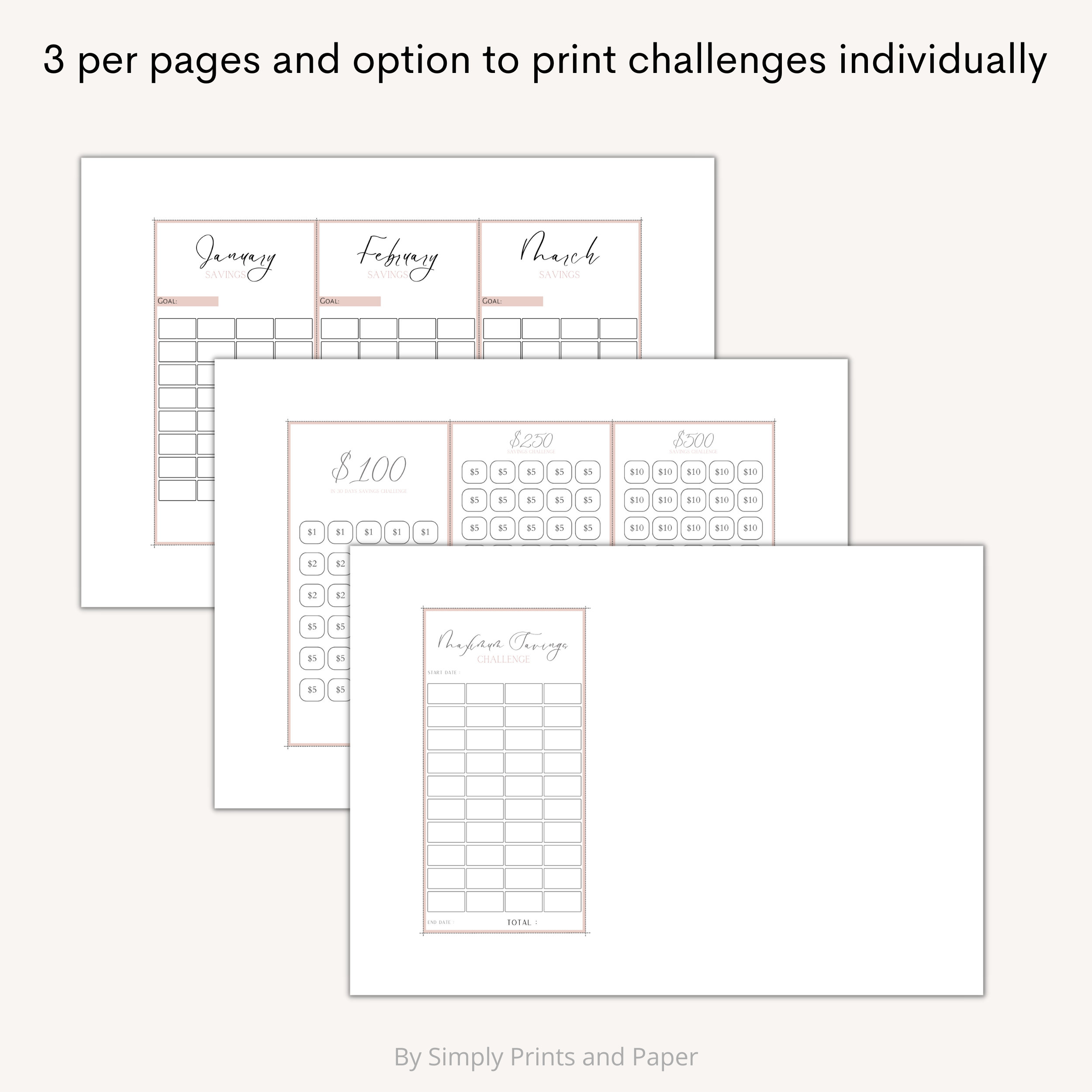 Savings Challenge Printable Mini Savings Challenge Bundle A6 Savings ...