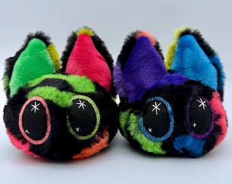 Cat Ear Plushie | Handmade Neon Furry Creature