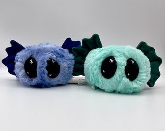 Sea Blob Monsters | Fuzzy Gilled Creatures| Handmade Small Plushie | Creature from the Black Lagoon Stuffie