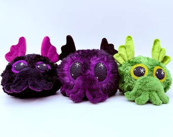 Cthulhu Blob Monsters | Fuzzy Tentacle Creatures| Handmade Small Plushie | Lovecraft Monster