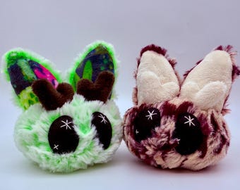 Fuzzy Rabbit with Antlers | Jack O’Lope Plushies | Forest Creatures | Handmade Plushie | Cryptids