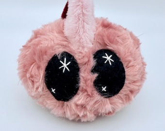 Pink Fluffy Dinosaur Creature | Soft Minky Fabric Plushie | Handmade Small Plushie  | Dino Blob |