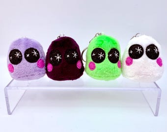 Mini Ghost Plushie Keychain or Bag Charm