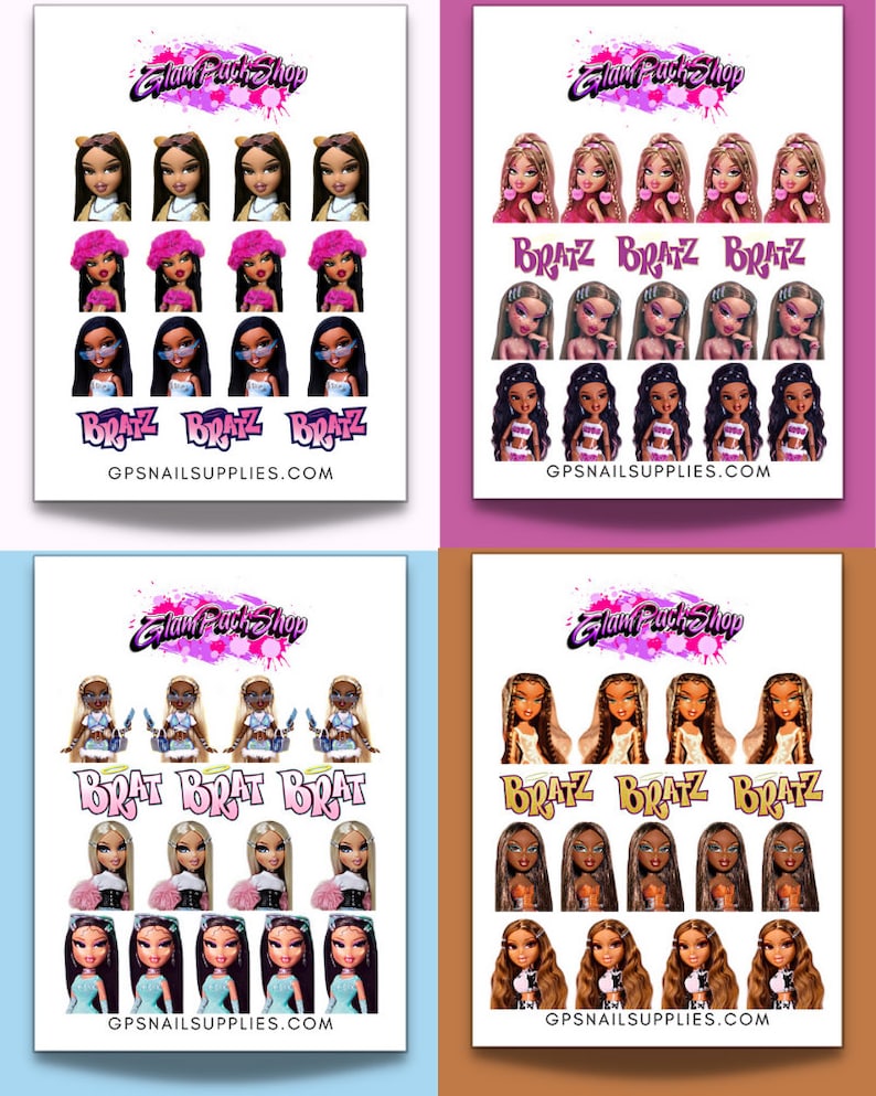 Bratz Nail Decals Etsy