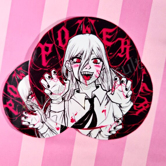 Power Chainsaw Man / Pegatinas inspiradas en el anime gótico Etsy México