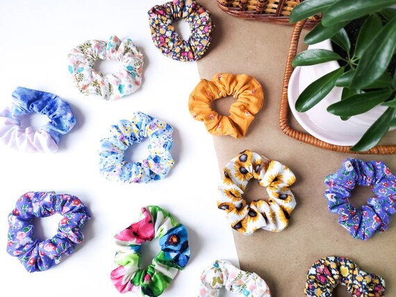 Mini Scrunchies for Toddlers, Kids & Thin Hair | Assorted Mini Hair Ties | Handmade Gift Idea, Stocking Stuffer and Party Favours for Girls