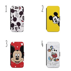 Mickey Mouse Disney d13 portafoglio Custodia per telefono Iphone/Samsung con la tua personalizzazione