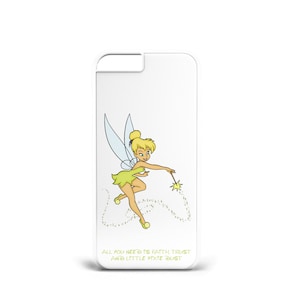 Personligt Disney Tingeling Pixie Dust Citat H19 Plasttelefonskal iPhone Alla Modeller och Samsung
