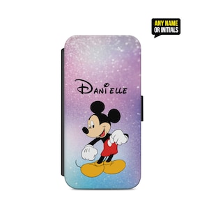 Portafoglio personalizzato Disney Topolino d36 Cover-Custodia per telefono Iphone/Samsung tutti i modelli