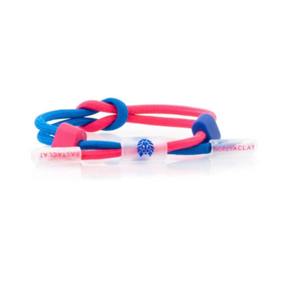 Brand New RASTACLAT Carefree Women's Mini Knotaclat in Royal Blue Pink  Translucid Collection Shoelace Bracelet