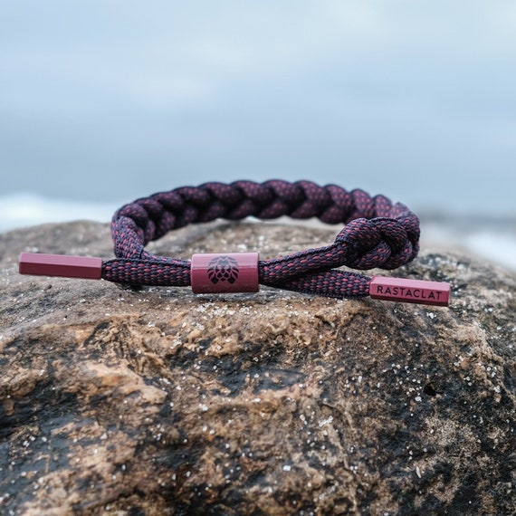 Brand New RASTACLAT Adaptive Energy Classic Bracelet in wine plum HEX FLEX  Collection Shoelace Bracelet