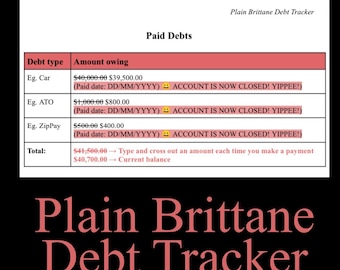 Plain Brittane Debt Tracker
