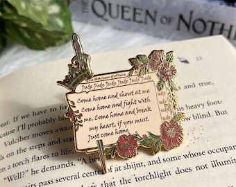Cardan’s Letter to Jude inspired Enamel Pin | Folk of the Air Pin | The Cruel Prince Merch | Elfhame | The Wicked King | Holly Black | Books