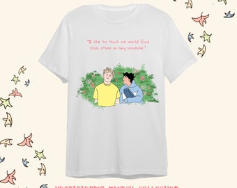 Heartstopper Nick & Charlie Graphic Tee Unisex Shirt Heartstopper Leaves| Rainbow LGBTQ Apparel|Pride Bookish Merch Bookstagram