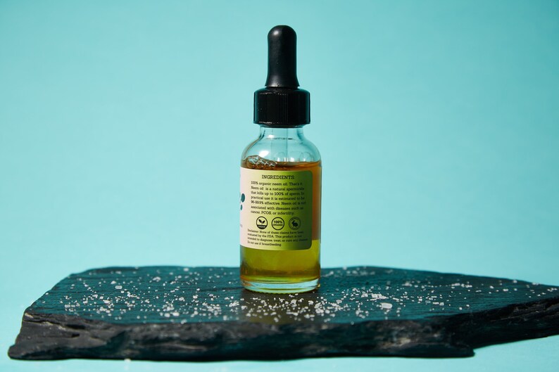Natural Birth Control Organic Neem Oil Spermicide 1 Oz Bottle Etsy