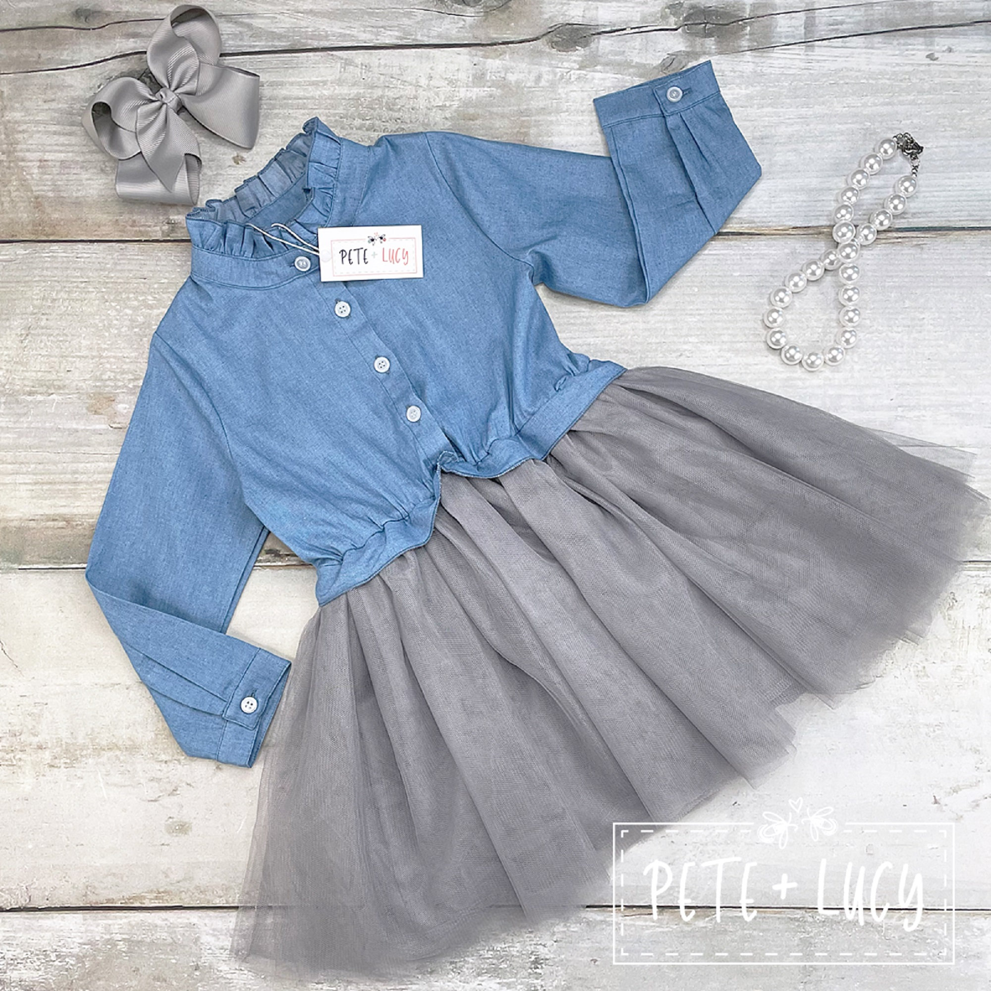denim tutu dress